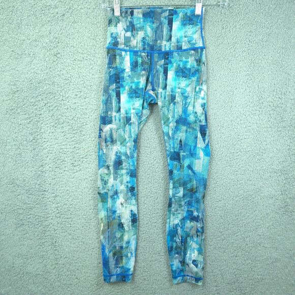 lululemon athletica Pants - Lululemon Women's Wunder Under Crop Leggings Blue Size 2 W5BCSH